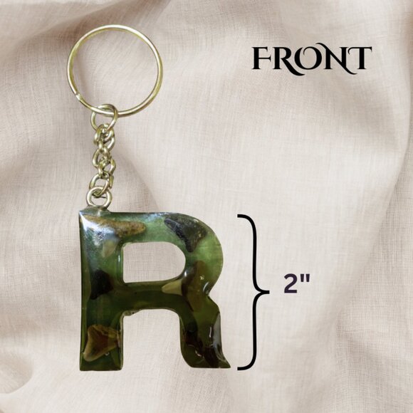 Handmade letter "R" Keychain - Picture 2 of 5